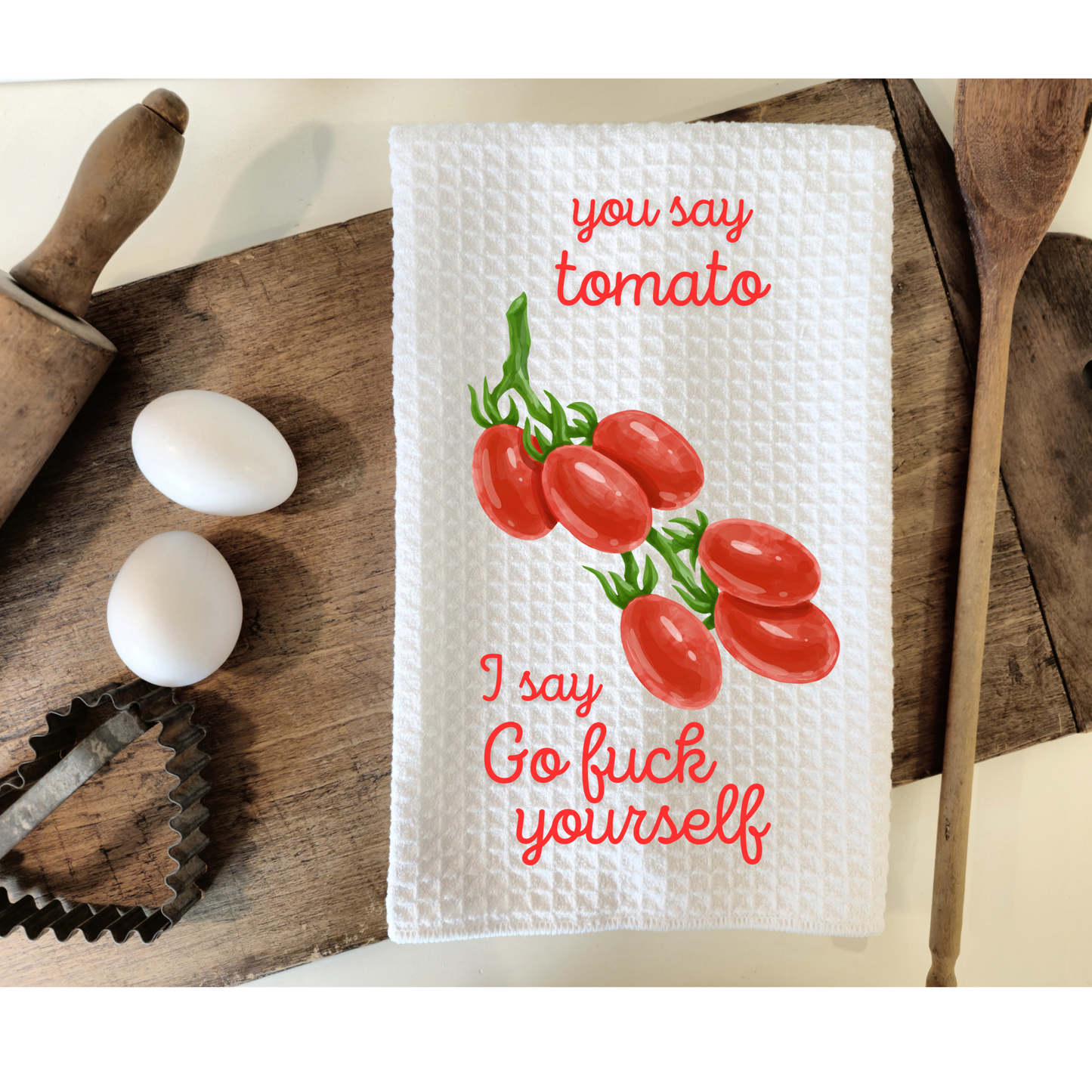 You say tomato funny Hand Towel