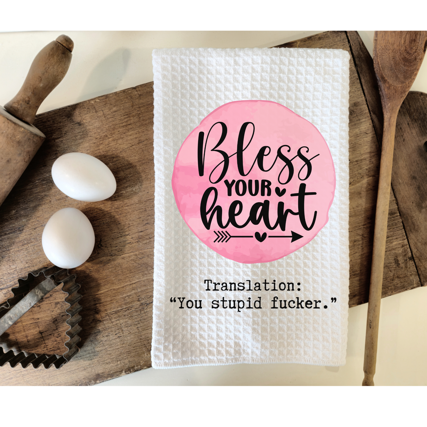 Bless your heart funny Hand Towel