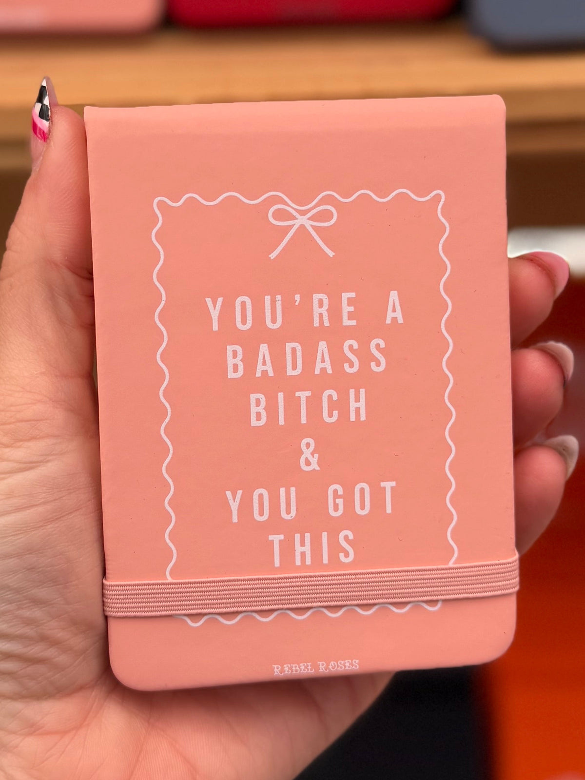 You're a badass bitch and you got this leatherette notepad by Rebel Roses