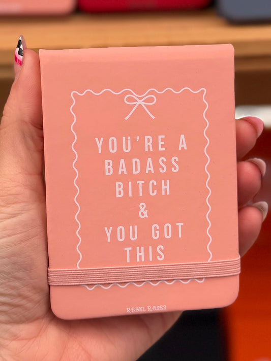 You're a badass bitch and you got this leatherette notepad by Rebel Roses