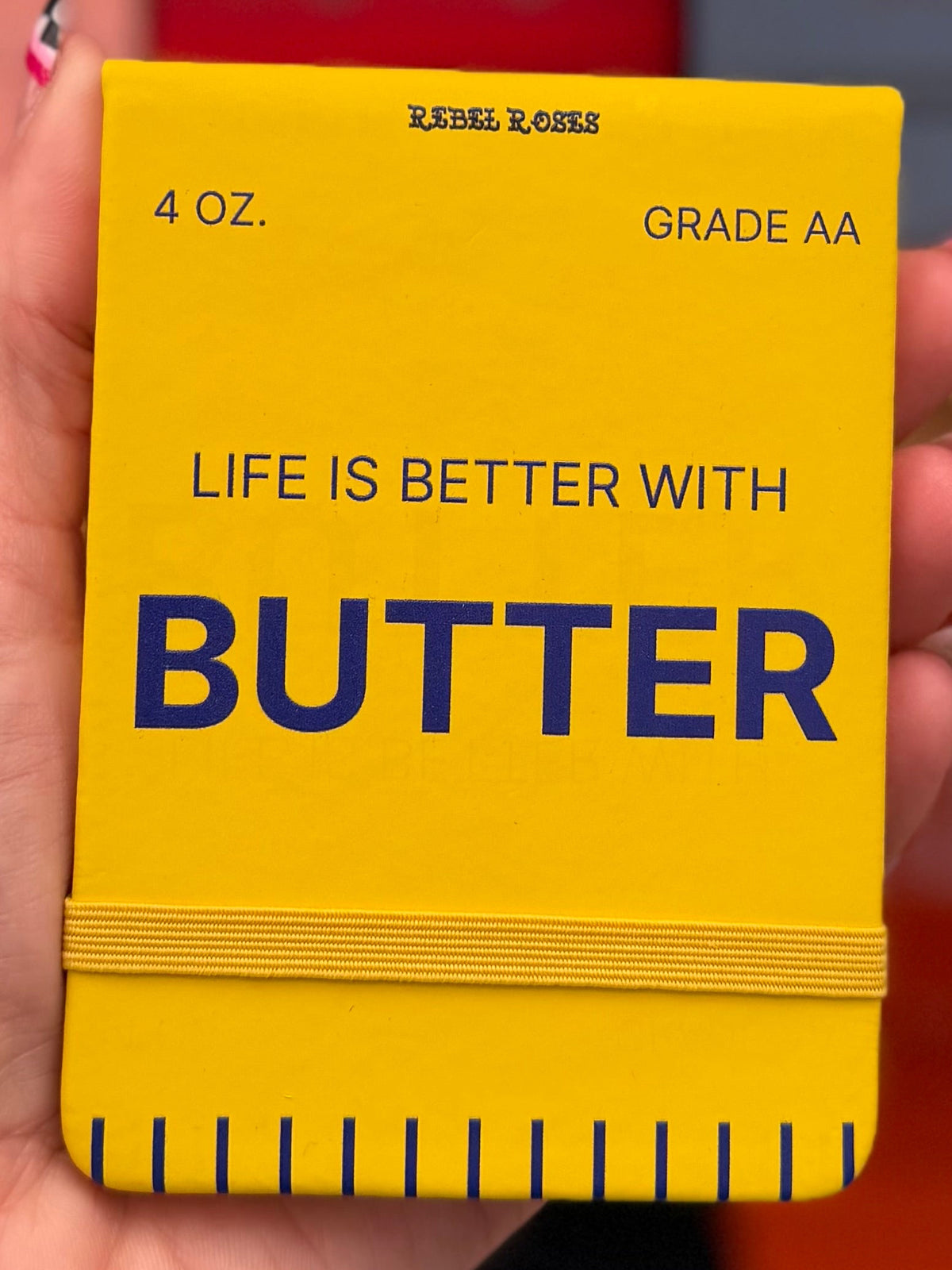 Life is better with butter leatherette notepad by Rebel Roses