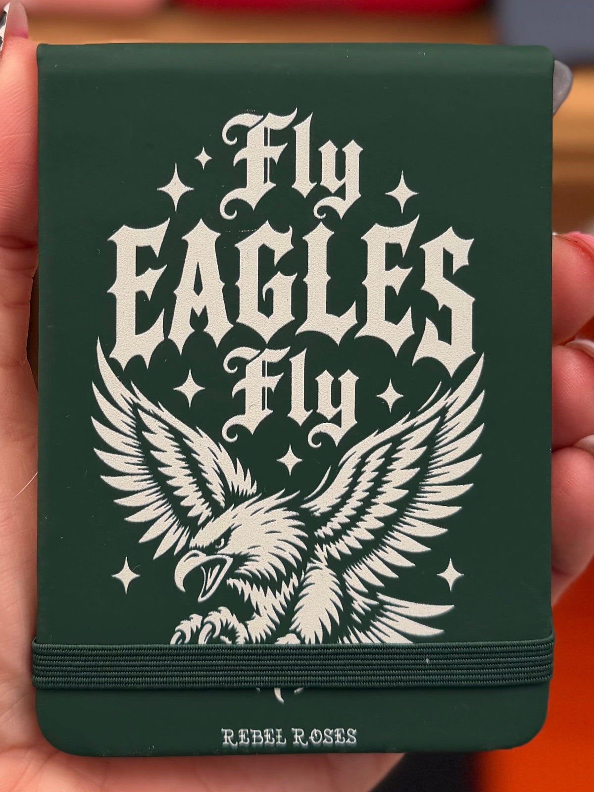 Fly Eagles Fly leatherette notepad by Rebel Roses