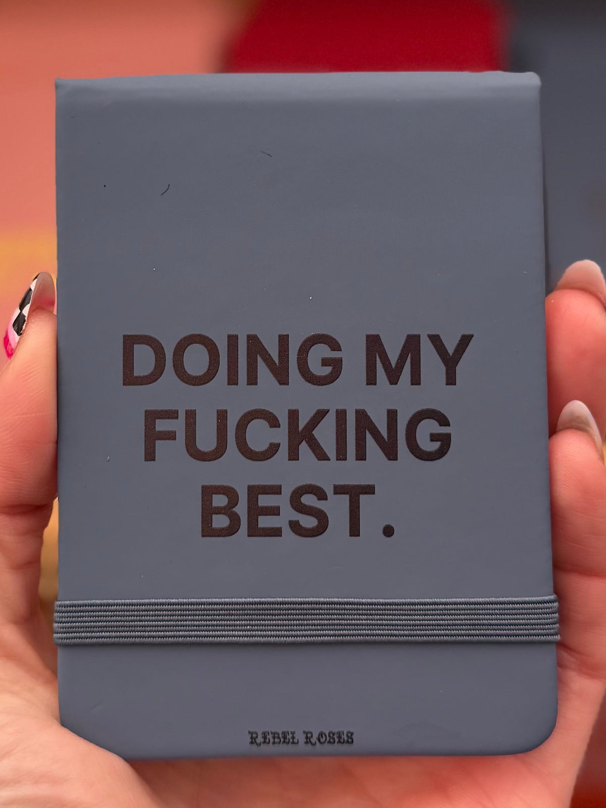 Doing my fucking best leatherette notepad by Rebel Roses