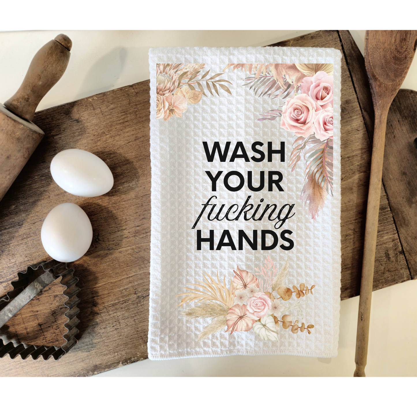 Wash your fucking hands funny Hand Towel