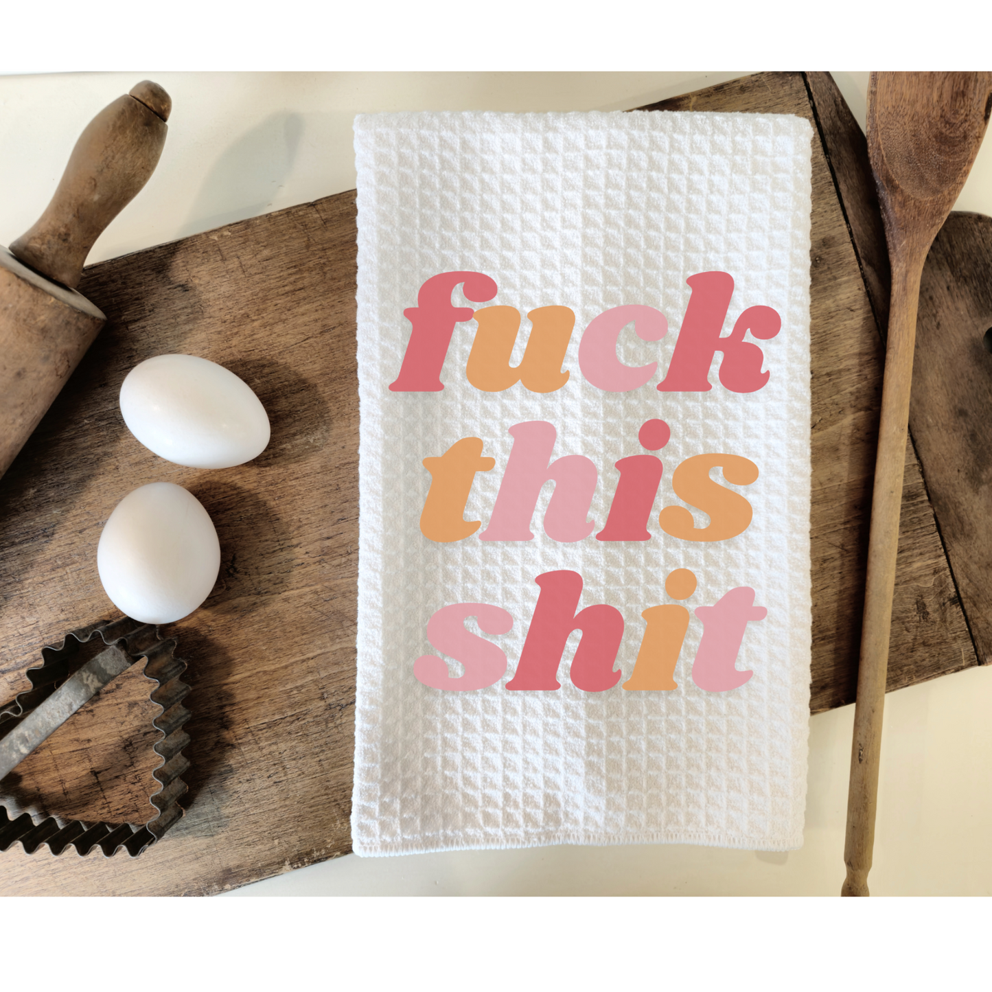 Fuck this shit pastel funny Hand Towel