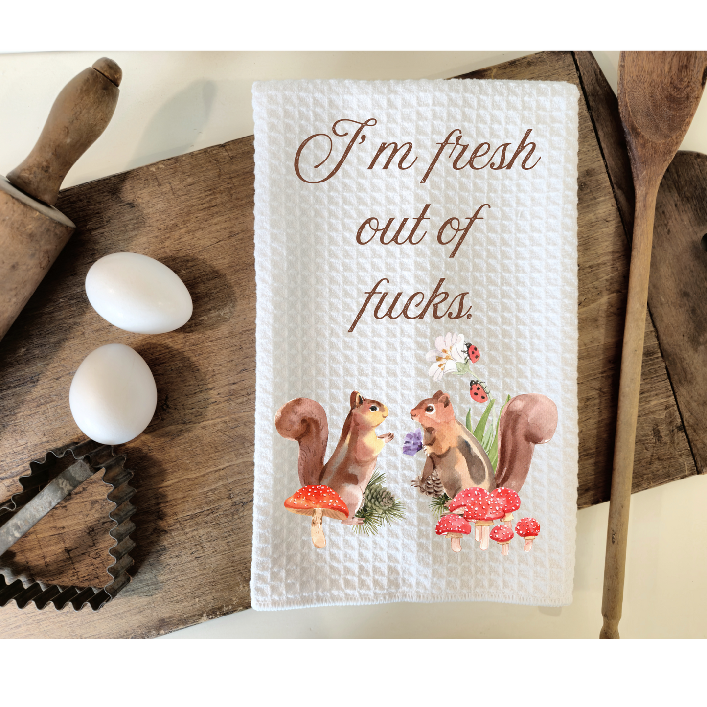 I’m fresh out of fox squirrel funny Hand Towel